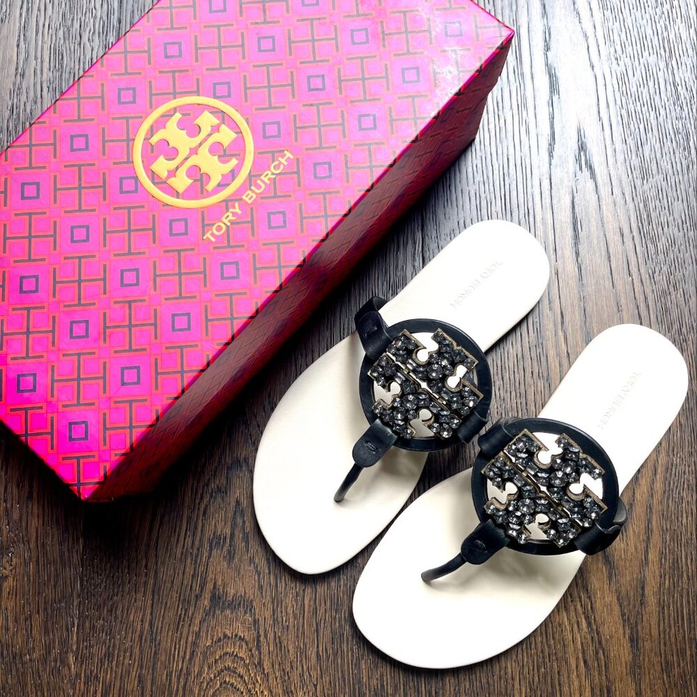 Tory Burch CRYSTAL MILLER SOFT Leather Sandals